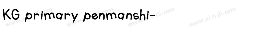 KG primary penmanshi字体转换